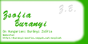zsofia buranyi business card